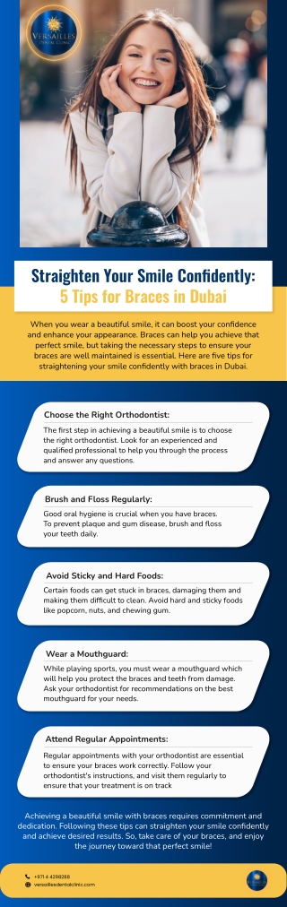 Straighten Your Smile Confidently: 5 Tips for Braces in Dubai