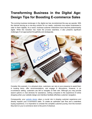 Transforming Business in the Digital Age_ Design Tips for Boosting E-commerce Sales
