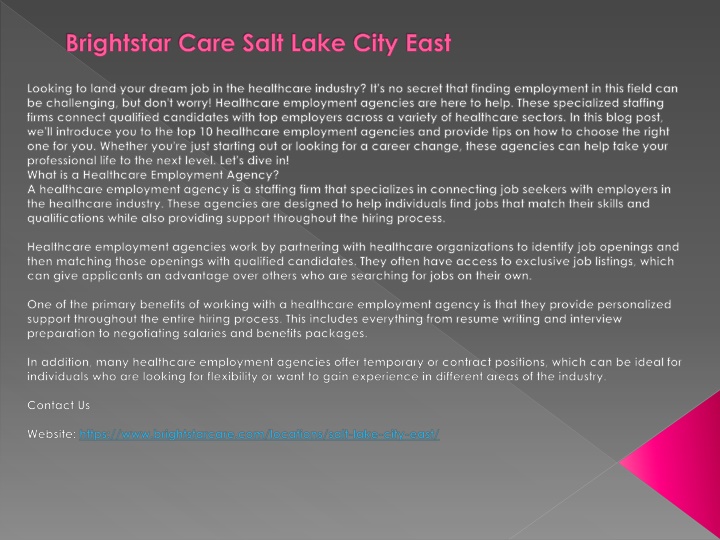 brightstar care salt lake city east