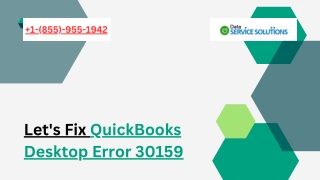 Solving QuickBooks Desktop Error 30159: A Comprehensive Guide