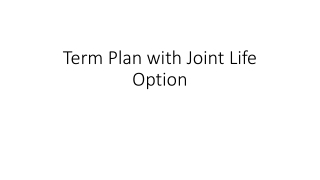 term plan with joint life option