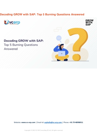 Decoding GROW with SAP: Top 5 Burning Questions Answered
