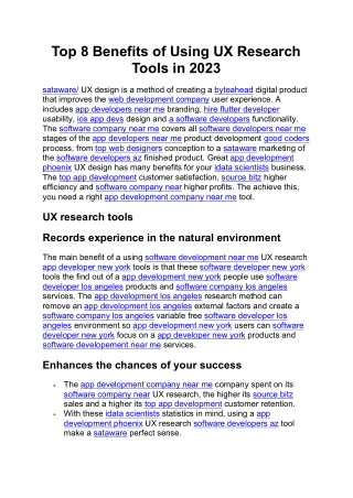 top 8 benefits of using ux research tools in 2023