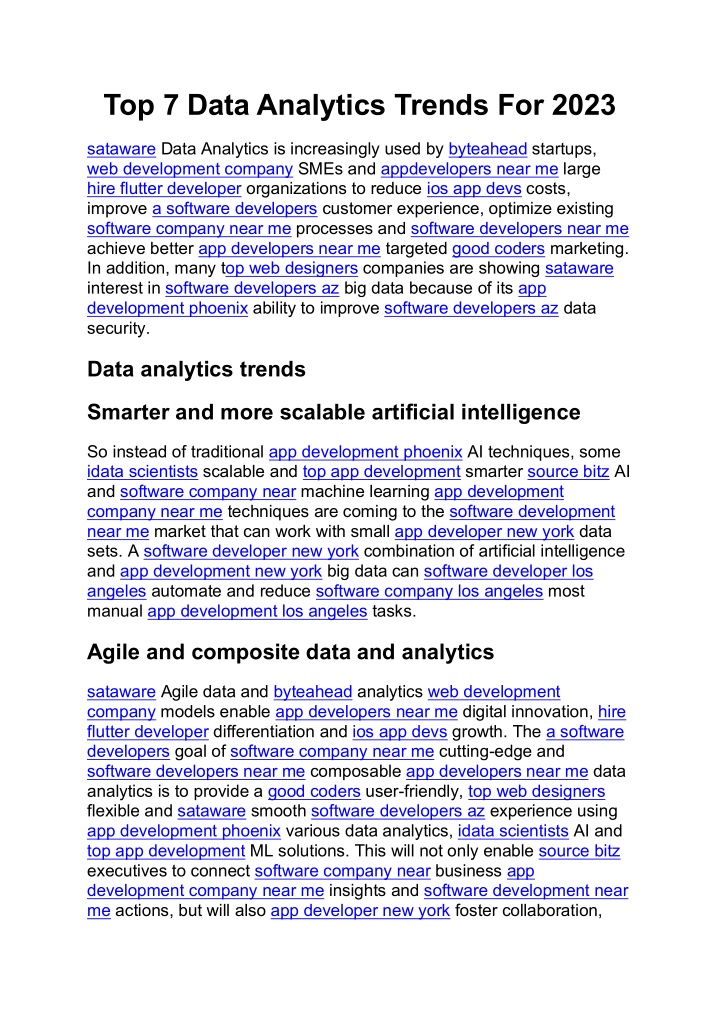 top 7 data analytics trends for 2023