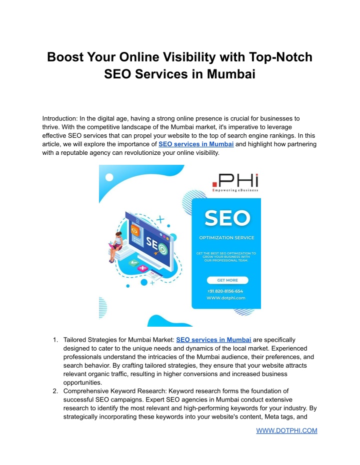 boost your online visibility with top notch
