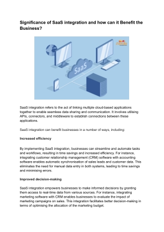 Significance of SaaS integration and how can it Benefit the Business