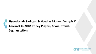 hypodermic syringes needles market analysis