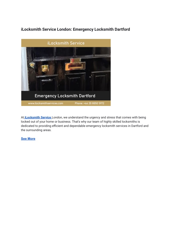 ilocksmith service london emergency locksmith
