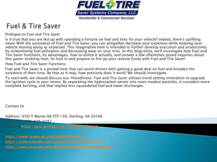 fuel tire saver