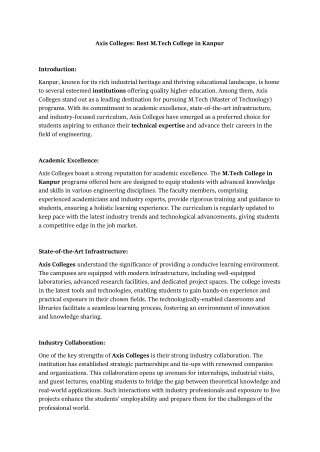 axis colleges best m tech college in kanpur