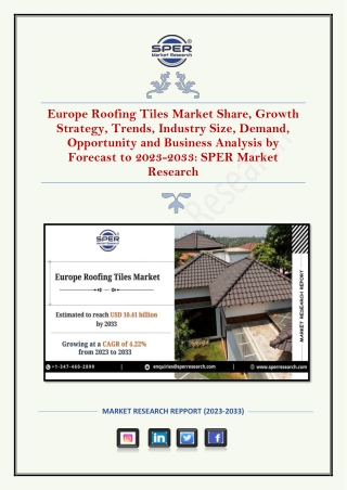 Europe Roofing Tiles Market Share, Growth, Trends, Industry Size, Demand 2033