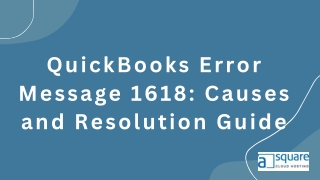Overcoming QuickBooks Installation Error 1618: A Comprehensive Guide