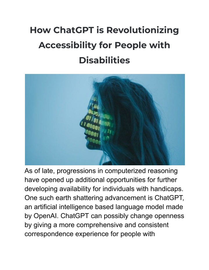 how chatgpt is revolutionizing accessibility