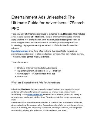 Entertainment Ads Unleashed_ The Ultimate Guide for Advertisers