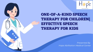 One-of-a-kind Speech Therapy for Children| Effective speech therapy for Kids