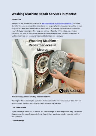 Washing Machine Repair Services in Meerut (1)