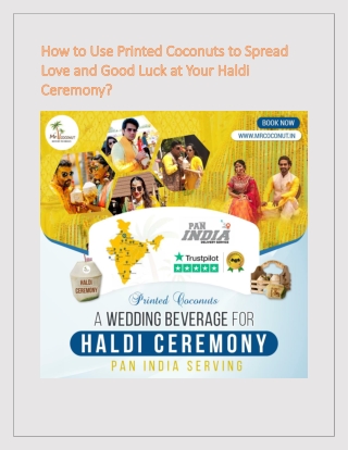 How to Use Printed Coconuts to Spread Love and Good Luck at Your Haldi Ceremony