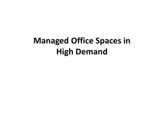 Managed Office Spaces in High