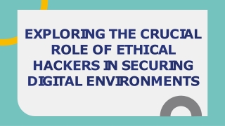 what is a role of ethical hacking?