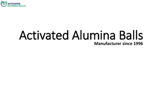 Activated Alumina Balls Leading Manufacturers in India