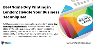 Best Same Day Printing in London: Elevate Your Business Techniques!