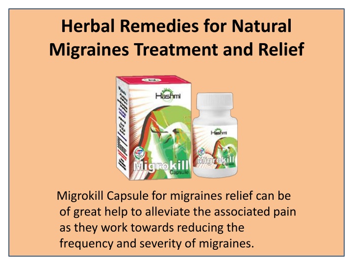 herbal remedies for natural migraines treatment and relief