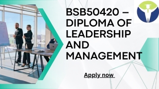 Diploma of leadership and management ppt
