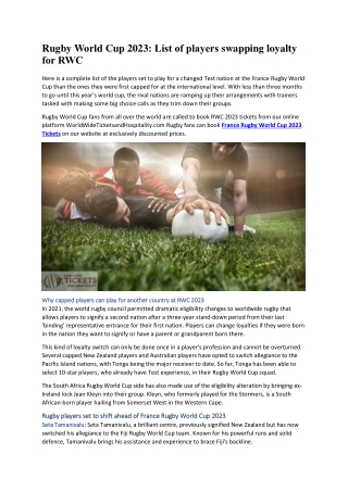 rugby world cup 2023 list of players swapping