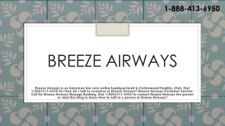 How Do I Speak to a Live Person at Breeze Airways?