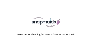 Deep House Cleaning Services in Hudson OH & Nearby Areas