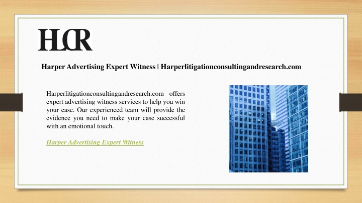 harper advertising expert witness