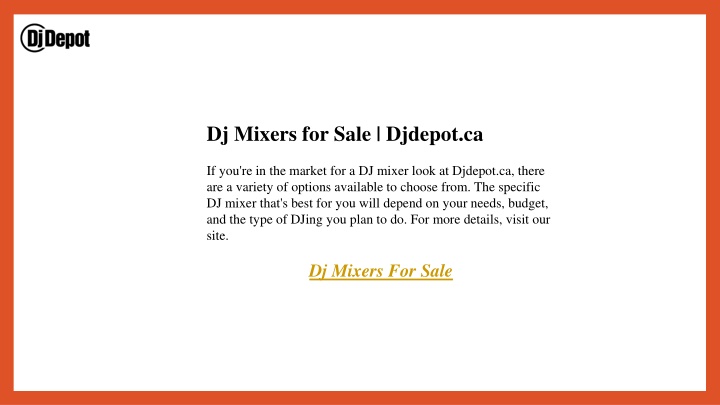 dj mixers for sale djdepot
