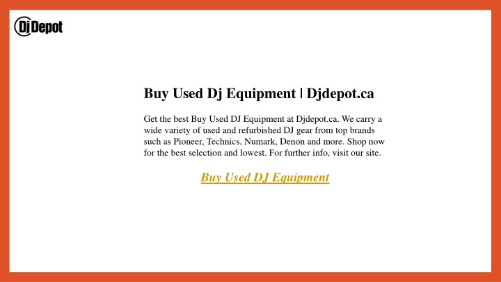 buy used dj equipment djdepot ca get the best