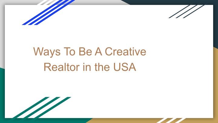 ways to be a creative realtor in the usa