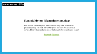 Summit Motors  Summitmotors.shop