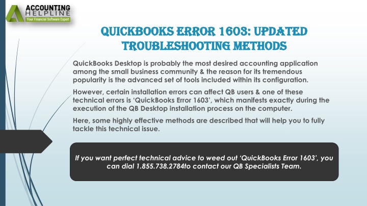 quickbooks error 1603 updated troubleshooting methods