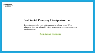 Best Rental Company  Rentportus.com