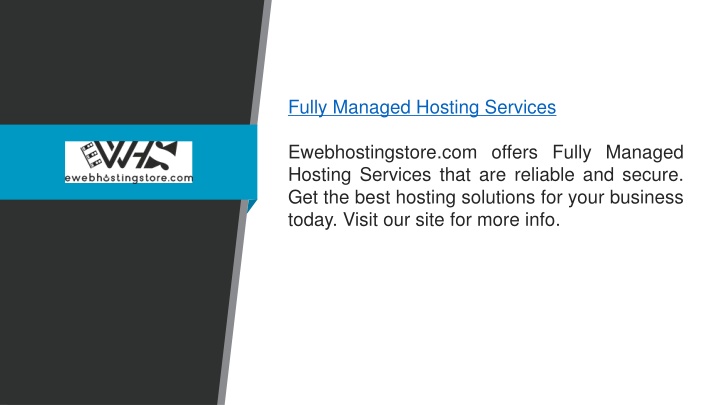 fully managed hosting services ewebhostingstore