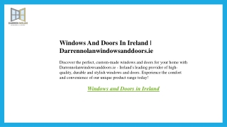 Windows And Doors In Ireland  Darrennolanwindowsanddoors.ie