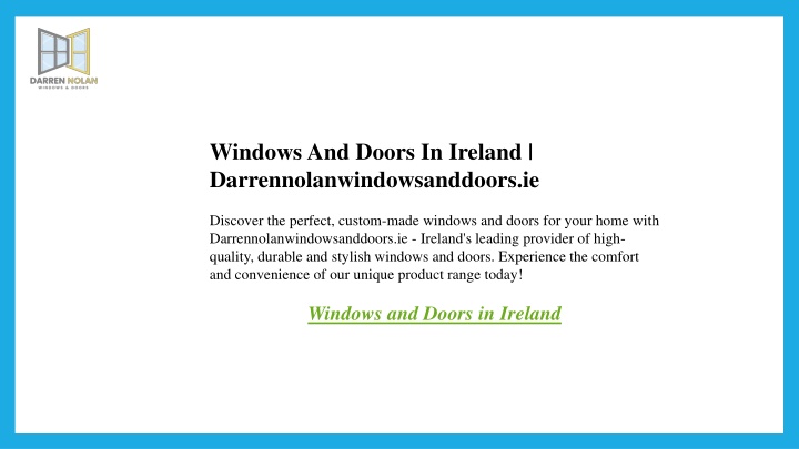 windows and doors in ireland