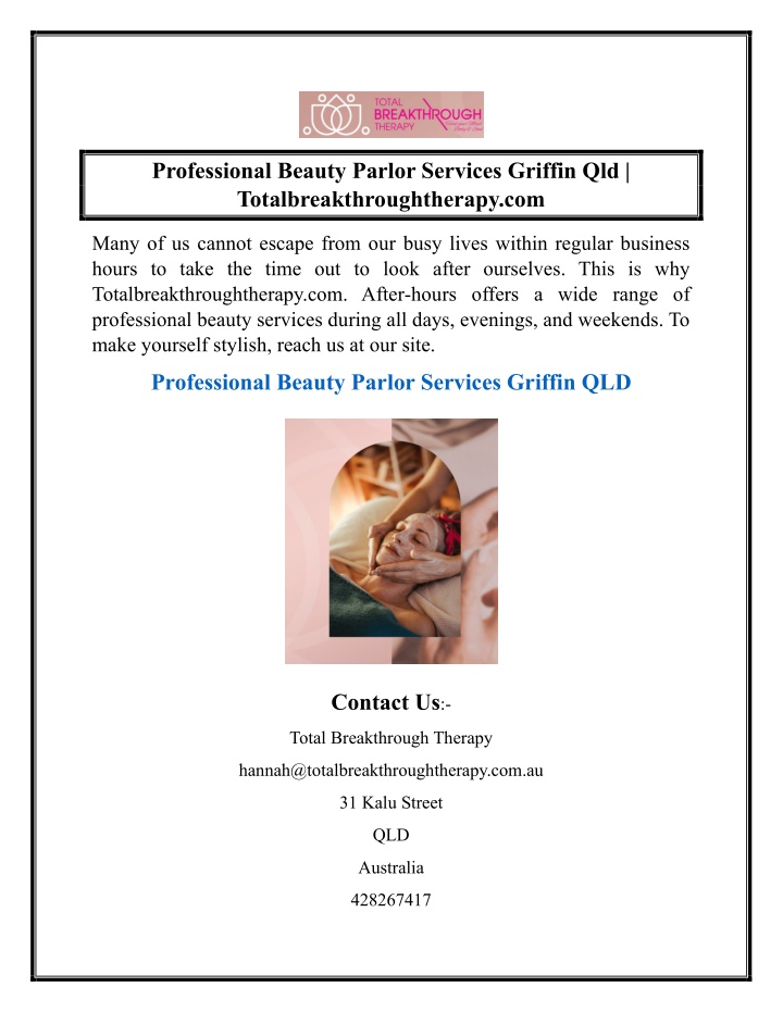 professional beauty parlor services griffin