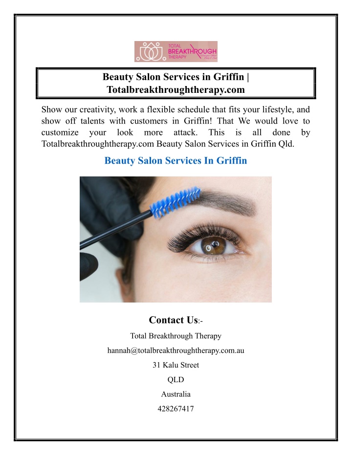beauty salon services in griffin