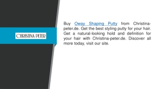 buy oway shaping putty from christina peter