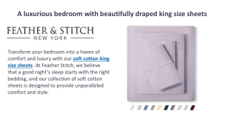 Luxurious Soft Cotton King Size Sheets