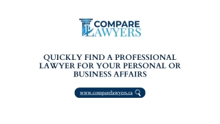 Quickly find a competent lawyer for Your Personal or Business Affairs