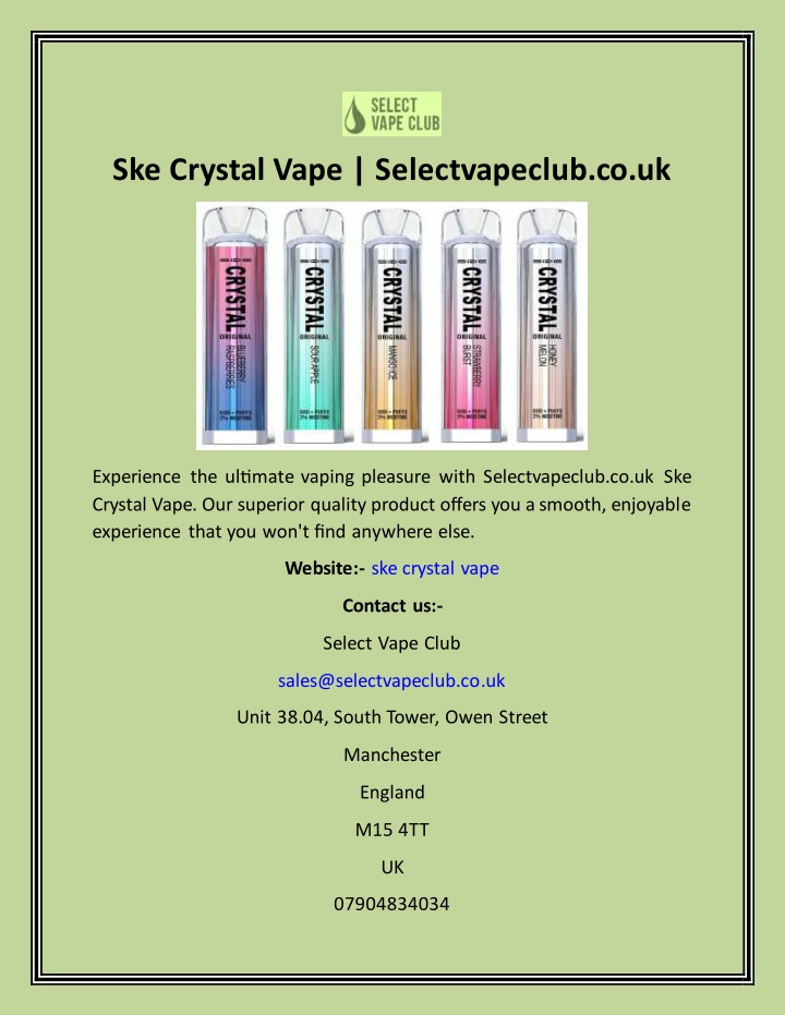 ske crystal vape selectvapeclub co uk