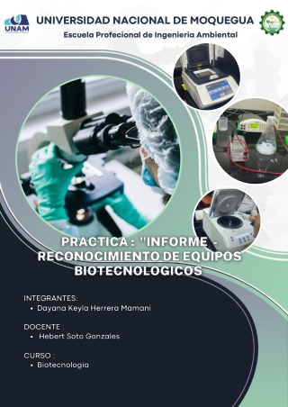 INFORME – RECONOCIMIENTO DE EQUIPOS BIOTECNOLÓGICOS