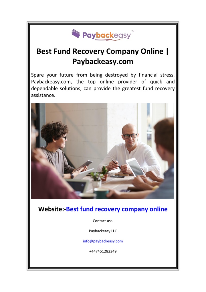 best fund recovery company online paybackeasy com