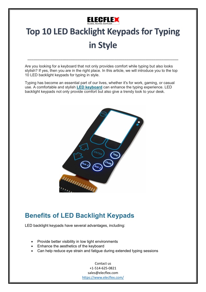 top 10 led backlight keypads for typing in style