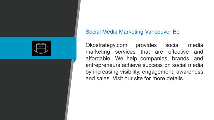 social media marketing vancouver bc okostrategy